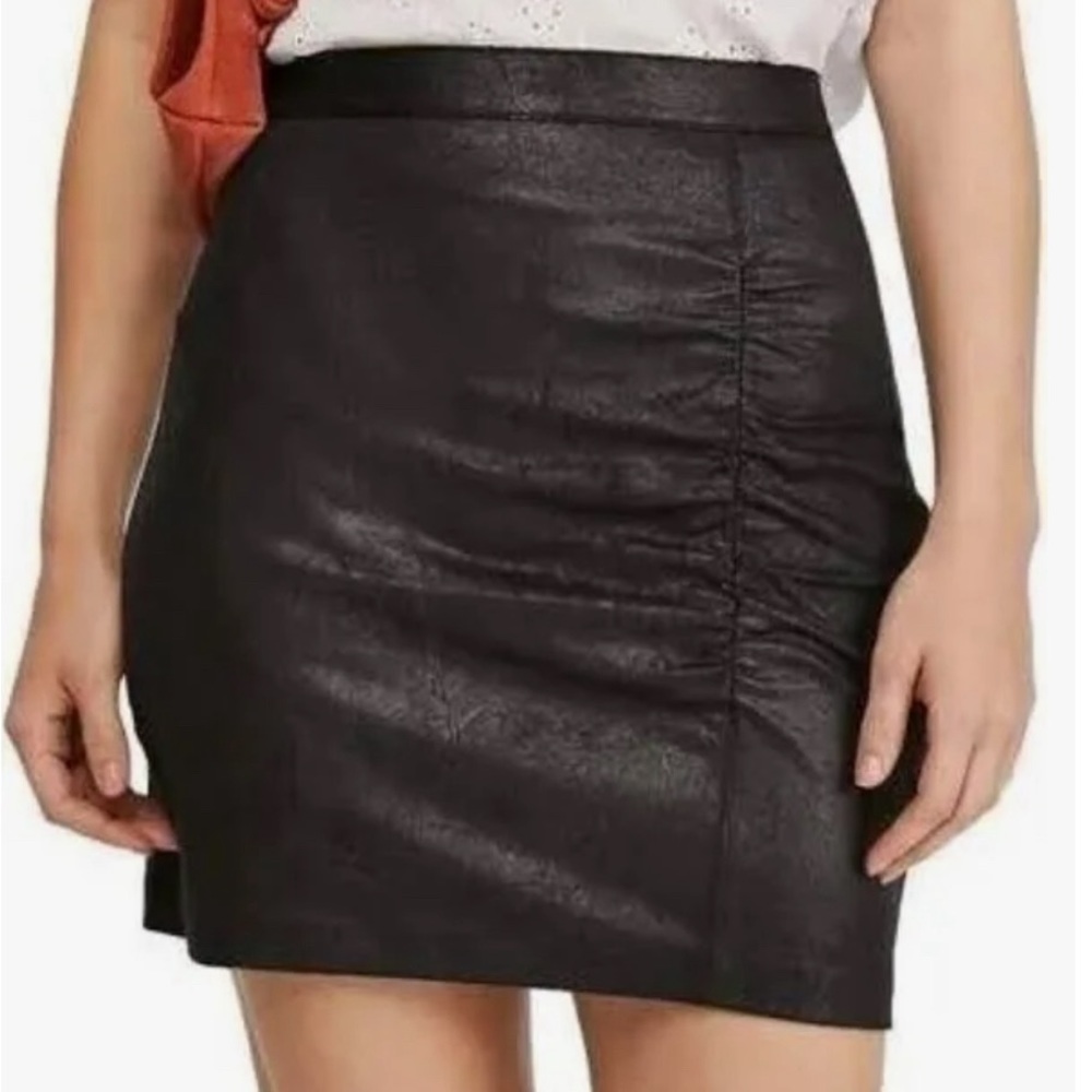 NWT Free People Faux Leather Skirt